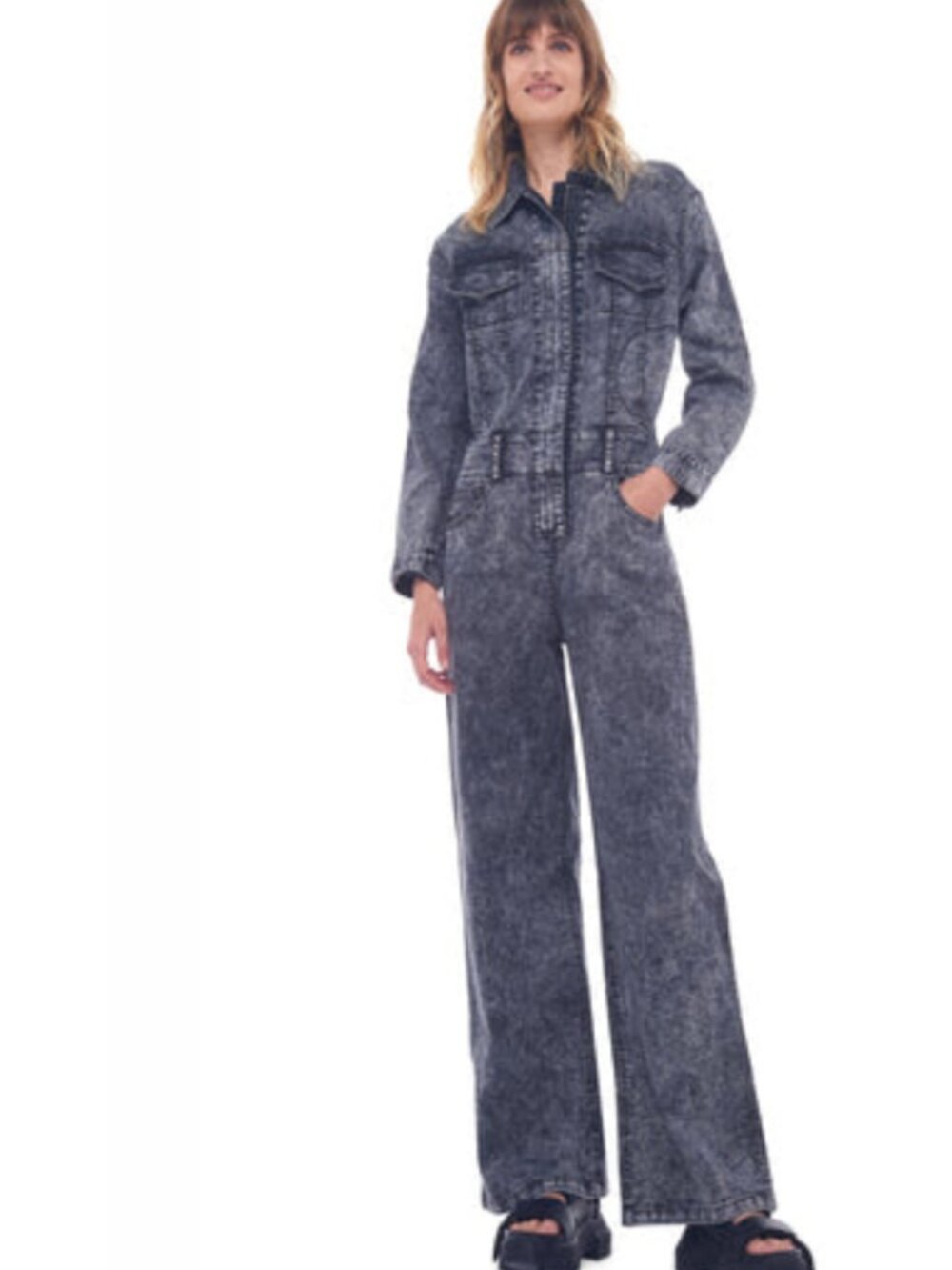 Norma Kamali OVERSIZED JEANS JUMPSUIT